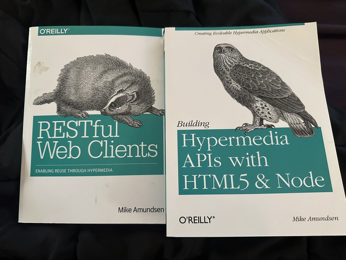 kevinswiber's tweet image. Cleaning off my bookshelf. Thanks, @mamund, for spreading the word of hypermedia and taking the Siren media type along for the ride! It’s super cool to see my open standards work end up in print. ❤️