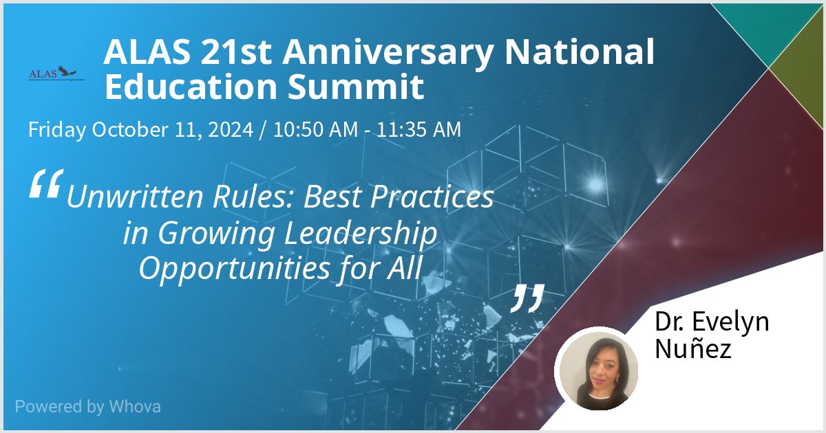 I am speaking at ALAS 21st Anniversary National Education Summit. Please check out my talk if you're attending the event!