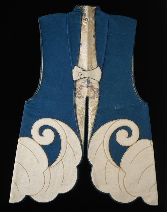 JapanTraCul's tweet image. Samurai-Class Man's Winter Formal Surcoat (jinbaori), 18th-early 19th century