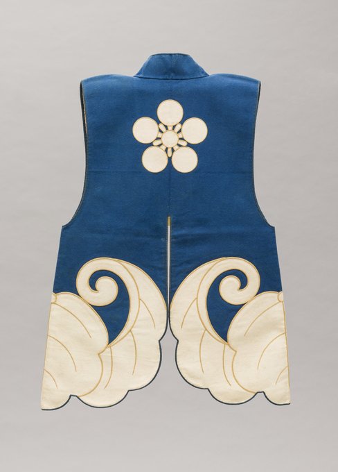 JapanTraCul's tweet image. Samurai-Class Man's Winter Formal Surcoat (jinbaori), 18th-early 19th century