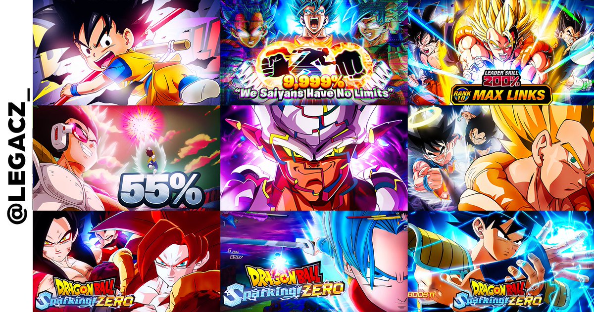 A thumbnail collection of Dokkan Battle, One Of DB Daima, Sparking Zero. Had lots of fun creating all of these. Thanks to all the homies who have helped me understand shadows/highlights a bit more. 

Any ❤️&amp; 🔁are much appreciated! Thanks!