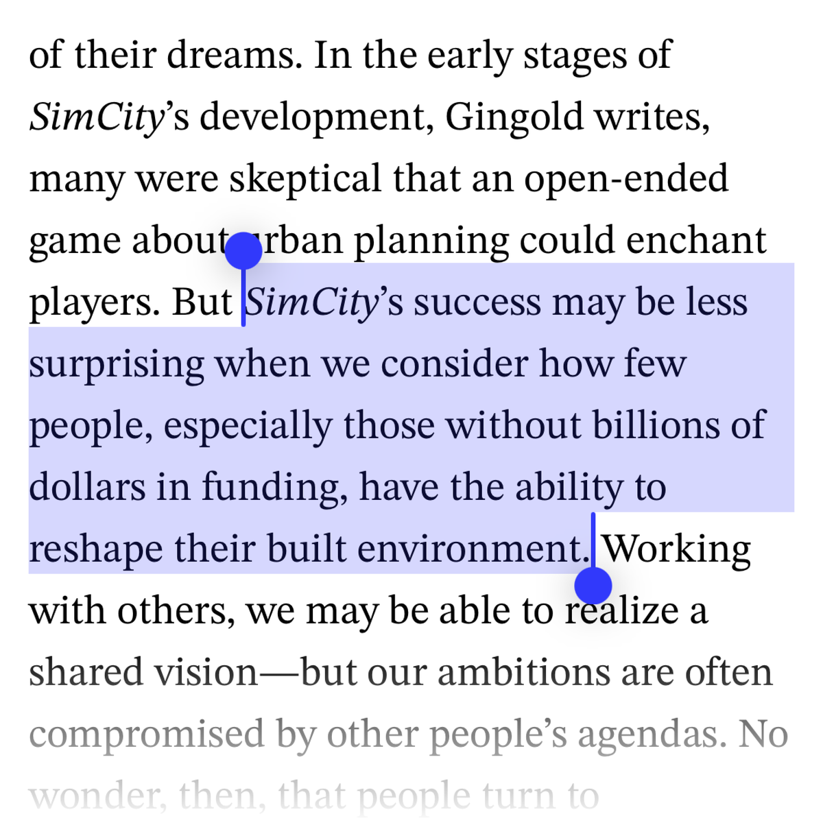 celine nguyen 📖 ◡ 📖 (@mynameisceline) on Twitter photo for the <a href="/LAReviewofBooks/">Los Angeles Review of Books</a>, I wrote about <a href="/cgingold/">Chaim Gingold</a>'s Building SimCity (a remarkable work of software history!), videogames as an art form, and what happens when Silicon Valley tries to play IRL SimCity…aka the controversial Californian Forever project 🌁🛠️ for the <a href="/LAReviewofBooks/">Los Angeles Review of Books</a>, I wrote about <a href="/cgingold/">Chaim Gingold</a>'s Building SimCity (a remarkable work of software history!), videogames as an art form, and what happens when Silicon Valley tries to play IRL SimCity…aka the controversial Californian Forever project 🌁🛠️