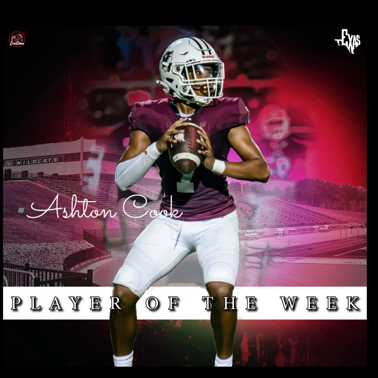 palestine_isd's tweet photo. Player of the week!  Ashton Cook!!!!
Way to go Ashton!  The Wildcat Nation is proud of YOU!!! 🐾🐾🐾
#palestinetx #palestine_isd #wildcatnation https://t.co/9BZkRxewQG