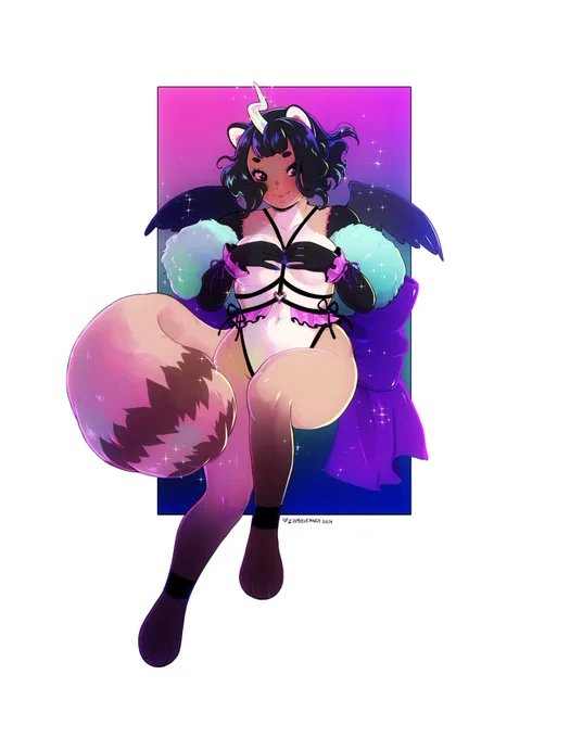 Did this Kaiko for  awhile ago  I was testing out some "speedy" coloring and really liked how it came out. Do I remember how I did it? Of course not lol w 