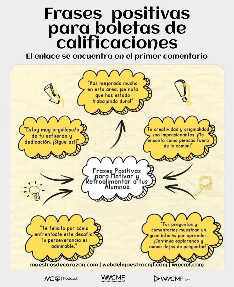 cmf_w's tweet photo. Frases positivas para boletas de calificaciones. Enlace: https://t.co/M4mBql3vSE https://t.co/mZ4wPZlgoS