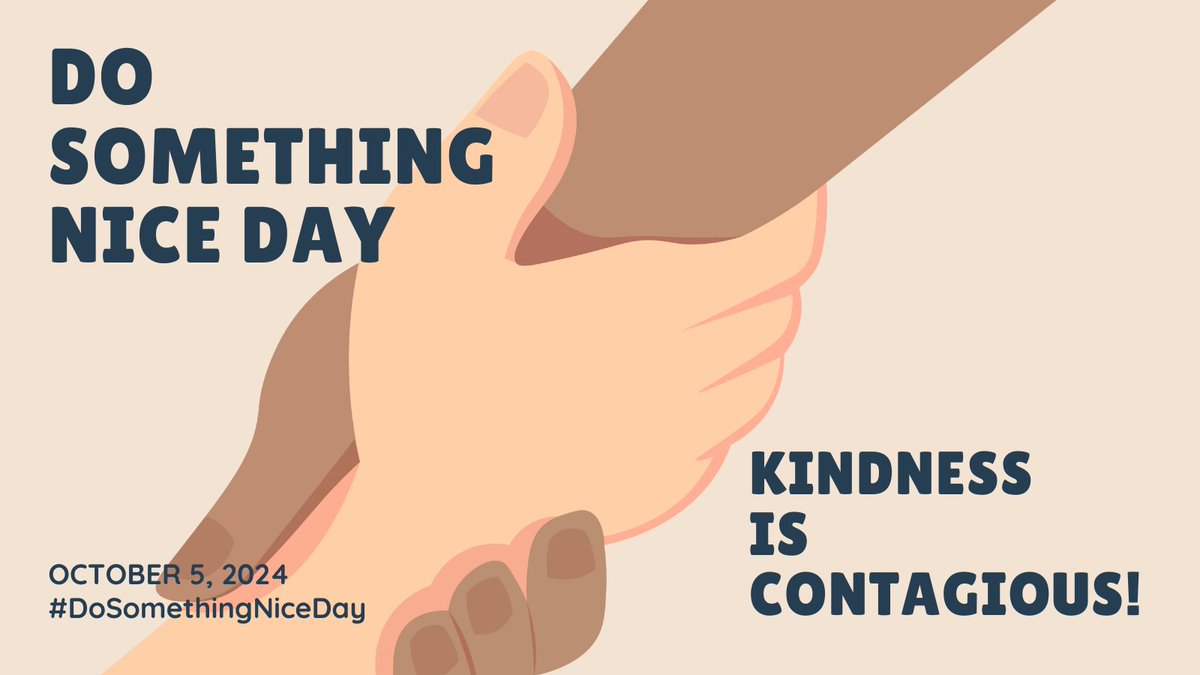 Or_Remedies's tweet photo. National Do Something Nice Day is celebrated on October 5th each year. It's a day to encourage people to perform acts of kindness for loved ones, strangers, and others in their community. 
Do something nice for someone today! https://t.co/XfwcDEeqAP