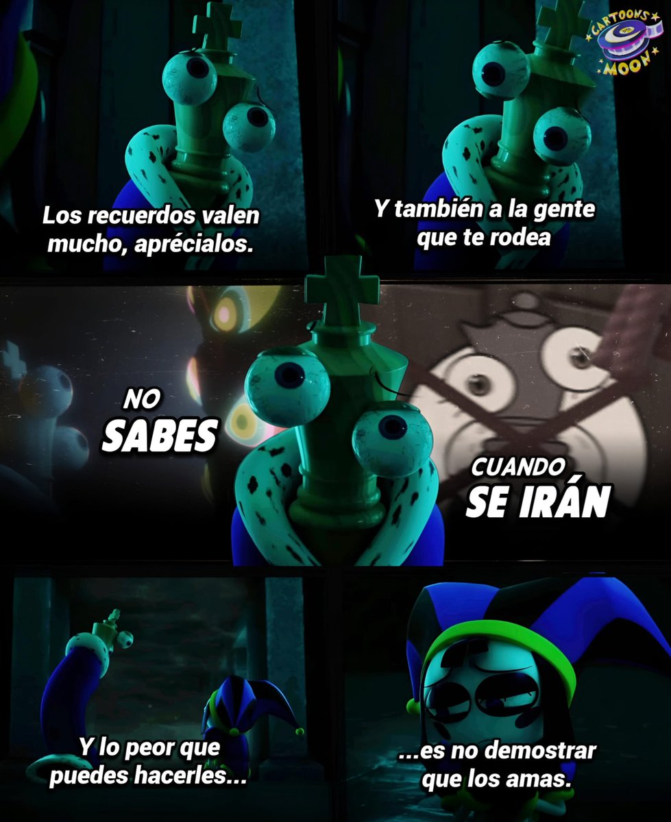 CartoonsOTMoon's tweet photo. ¿Qué opinan del nuevo episodio de The Amazing Digital Circus?

El personaje de Kinger mostró un trasfondo muy interesante. https://t.co/337Rf3SkKs
