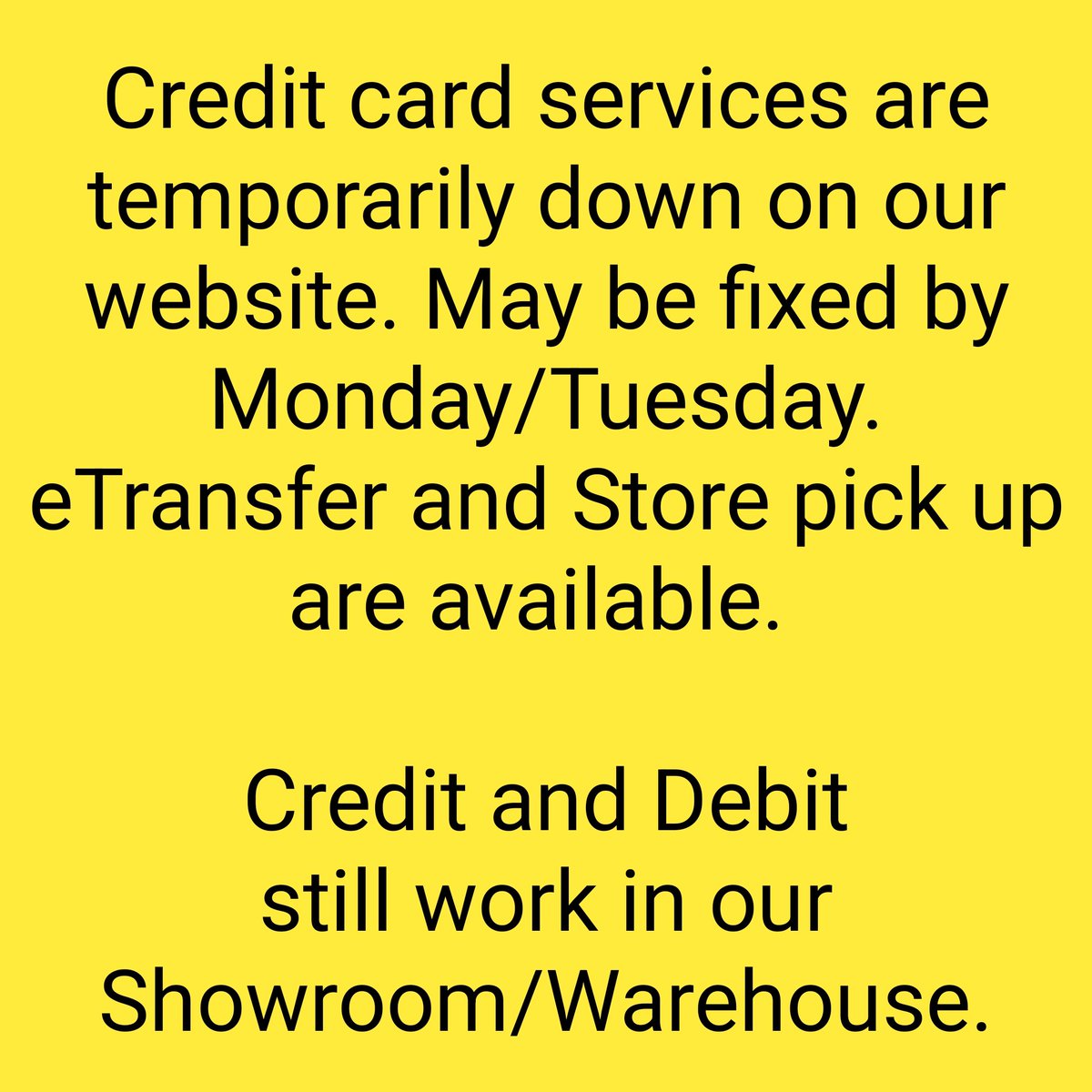 DragonImpact's tweet photo. Sometimes updates don't work.
Hopefully they'll have this fixed soon.
Or we'll just go with another credit card processor.
#whoops #techfail #notourmistake #wrongupdate https://t.co/mXDDAFFUI5