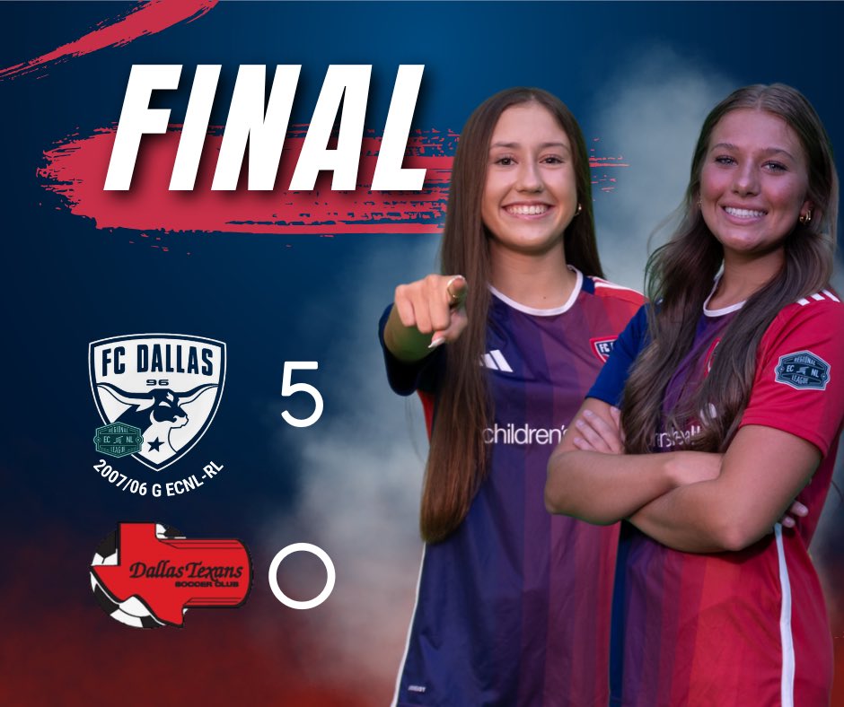 FC Dallas 07/06G ECNL RL1 (@fcdallas07gecrl) on Twitter photo Finished strong with a 5-0 win at home! Way to go ladies and another shut out by our keeper and defense! 👊🔥
⚽️⚽️<a href="/EmmaKNelson/">Emma Nelson</a>
⚽️🅰️🅰️<a href="/EmmaTaylor2025/">Emma Taylor</a>
⚽️<a href="/MadisonAsel/">Madison Asel</a>
⚽️<a href="/LandrieRalph/">Landrie Ralph</a>
🅰️Olivia Holcombe
🅰️<a href="/MullensSariah/">Sariah Mullens</a>
🧤<a href="/lira_adamski/">Lira Adamski 2025</a> Finished strong with a 5-0 win at home! Way to go ladies and another shut out by our keeper and defense! 👊🔥
⚽️⚽️<a href="/EmmaKNelson/">Emma Nelson</a>
⚽️🅰️🅰️<a href="/EmmaTaylor2025/">Emma Taylor</a>
⚽️<a href="/MadisonAsel/">Madison Asel</a>
⚽️<a href="/LandrieRalph/">Landrie Ralph</a>
🅰️Olivia Holcombe
🅰️<a href="/MullensSariah/">Sariah Mullens</a>
🧤<a href="/lira_adamski/">Lira Adamski 2025</a>