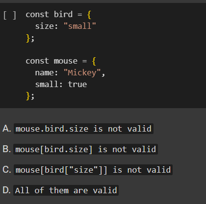 Test your JavaScript skills!  Which one is true?