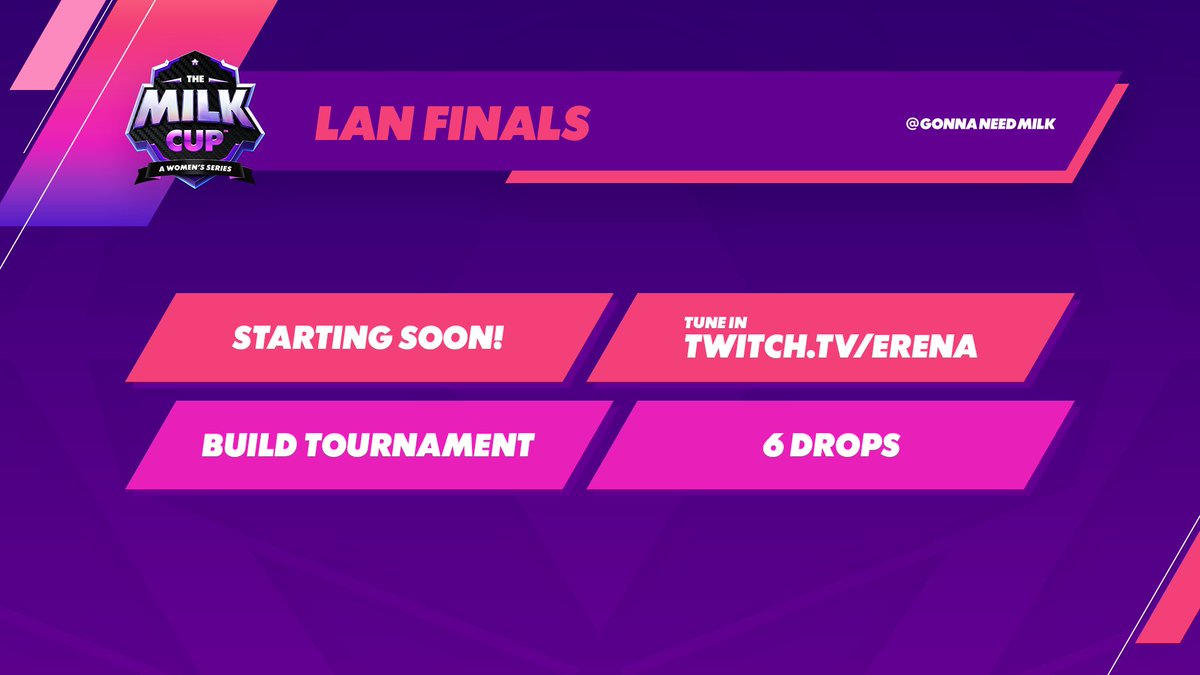 🥛 Quick Update: #TheMilkCup broadcast will be starting at 1:30 pm PST. Thanks so much for your patience – we can't wait to share it with you soon!