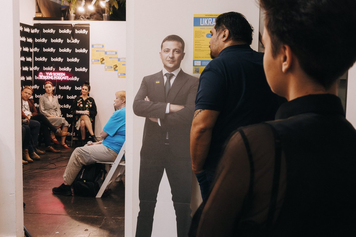 sabrinarmf's tweet photo. On 9/21, I produced #YVRScreenSceneForUkraine: Reel Conversations. I wanted to build a bridge between displaced Ukrainian film workers and #BCFilm. Just received an album of photos (shot by a couple from Bucha), and I think I can see a bridge taking shape. https://t.co/NmgBRfVIYD https://t.co/UScPHldRPN