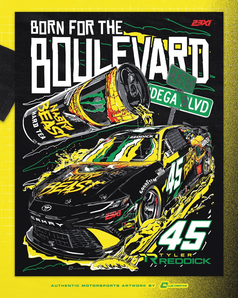 luecreates's tweet photo. BORN FOR THE BOULEVARD ๐
Grab this @TALLADEGA EXCLUSIVE Limited Edition @BeastUnleashed #NASTYBeast x @TylerReddick Tee on The Boulevard THIS WEEKEND ONLY!
@23XIRacing | @NASCAR | @HarrisLue
#NASCARMerch #NASCAR #NASCARTee #BeastUnleashed #TylerReddick #23XI #Illustration https://t.co/CybHTdYiGp