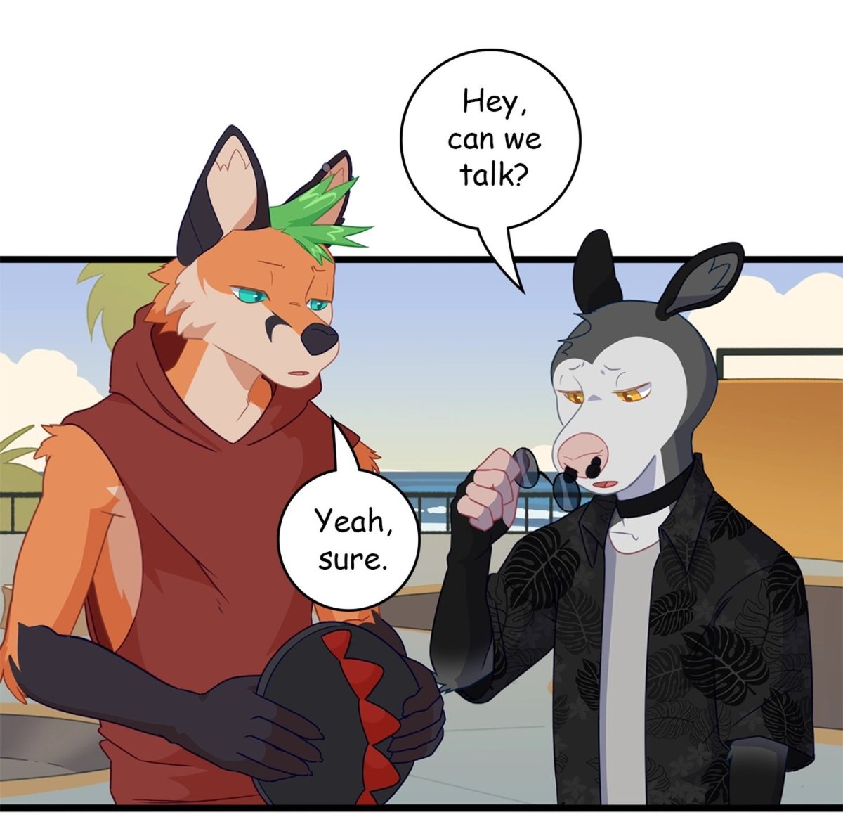🌟NEW EP IS OUT 🌟

Who would have thought the bad boi (tm) has feelings? 🦊

Read the full episode on ithinkilikeyou (-) net and Webtoons

AND two extra episodes by joining out P**TR**N! ✨ 