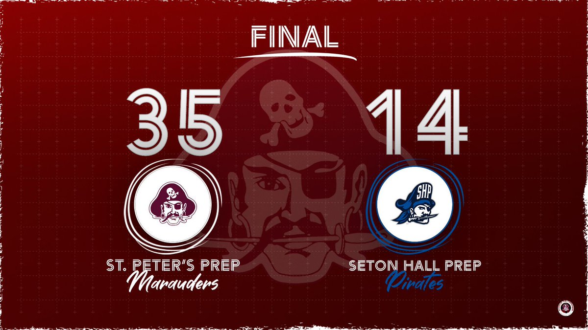 SOTMarauders's tweet photo. Our Football Marauders use a dominant second half, including 3 2nd half TDs, to put away the Seton Hall Prep Pirates 35-14 to head to 3-3 on the year!

Tyler Bell found Andres Perez &amp; Hunter Watson on passing TDs and then Justin Gonzalez sealed the scoring with a pick 6 as well. https://t.co/z0GScjJmwn