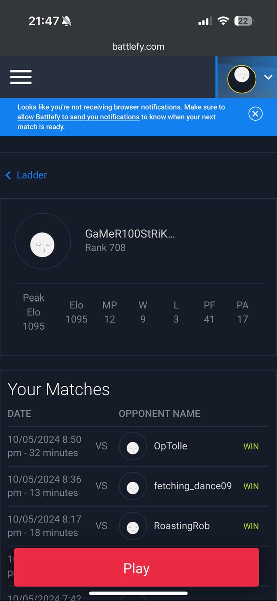 Gruby_10_'s tweet image. Current ladder standings and team