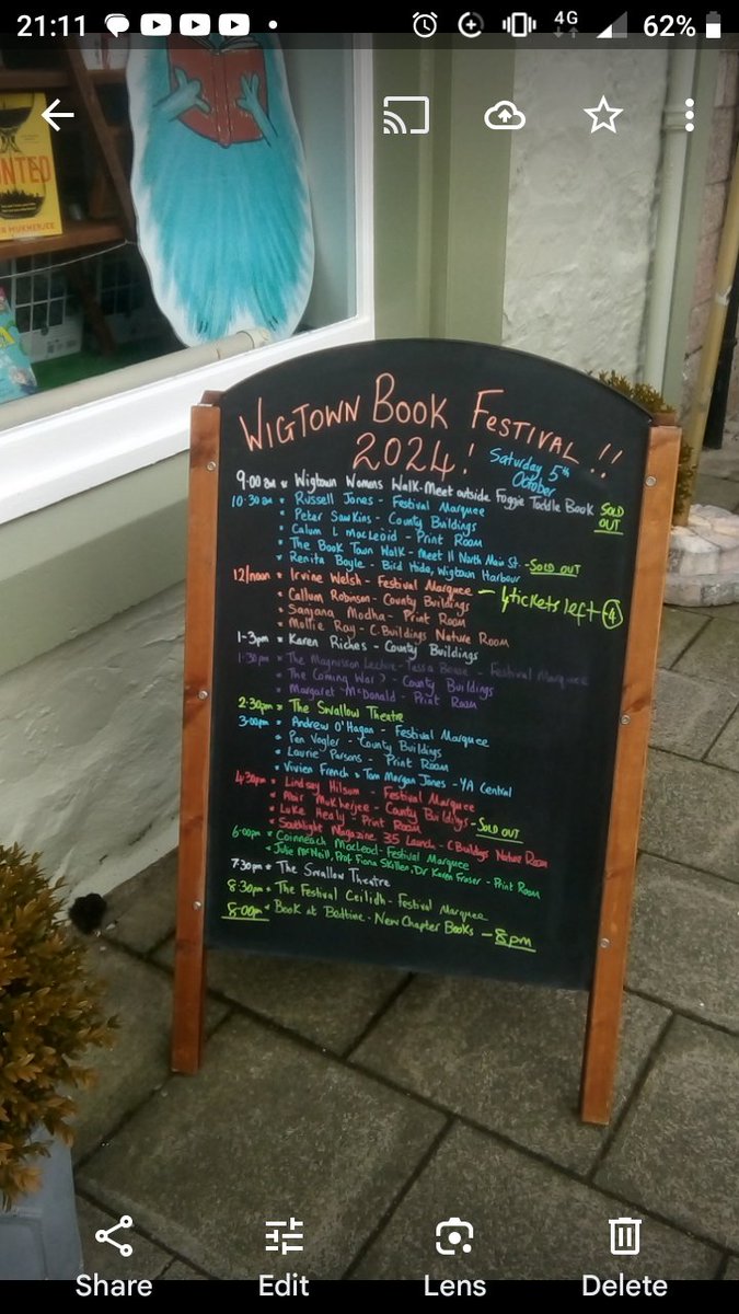 toad68's tweet image. More happenings at the Wigtown Book Festival...