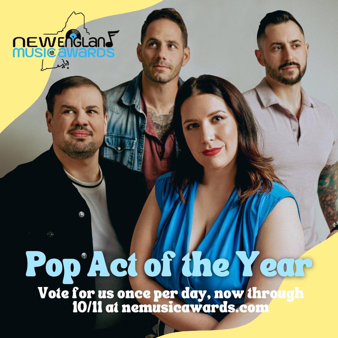 We’re nominated for “Pop Act of the Year” for the New England Music Awards! 

If you want to see us take home the win in that category, go to nemusicawards.com/vote and vote for us.

Your support of our music means so much to us, and we would not be here without you 💛