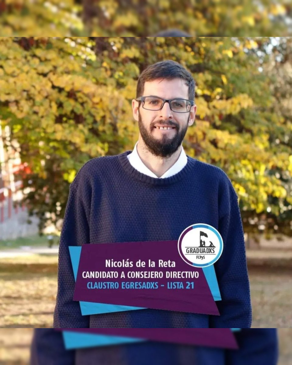 Con profundo dolor despedimos a nuestro compañero de militancia <a href="/nicolasdelareta/">Nicolás de la Reta</a>, militante comprometido con la Universidad y la <a href="/FcpysUNCuyo/">Facultad de Ciencias Políticas y Sociales</a>. 

Representó a nuestro claustro como consejero directivo y conducción. Saludamos a sus familiares y amigos.

¡Hasta siempre Nico! 💜