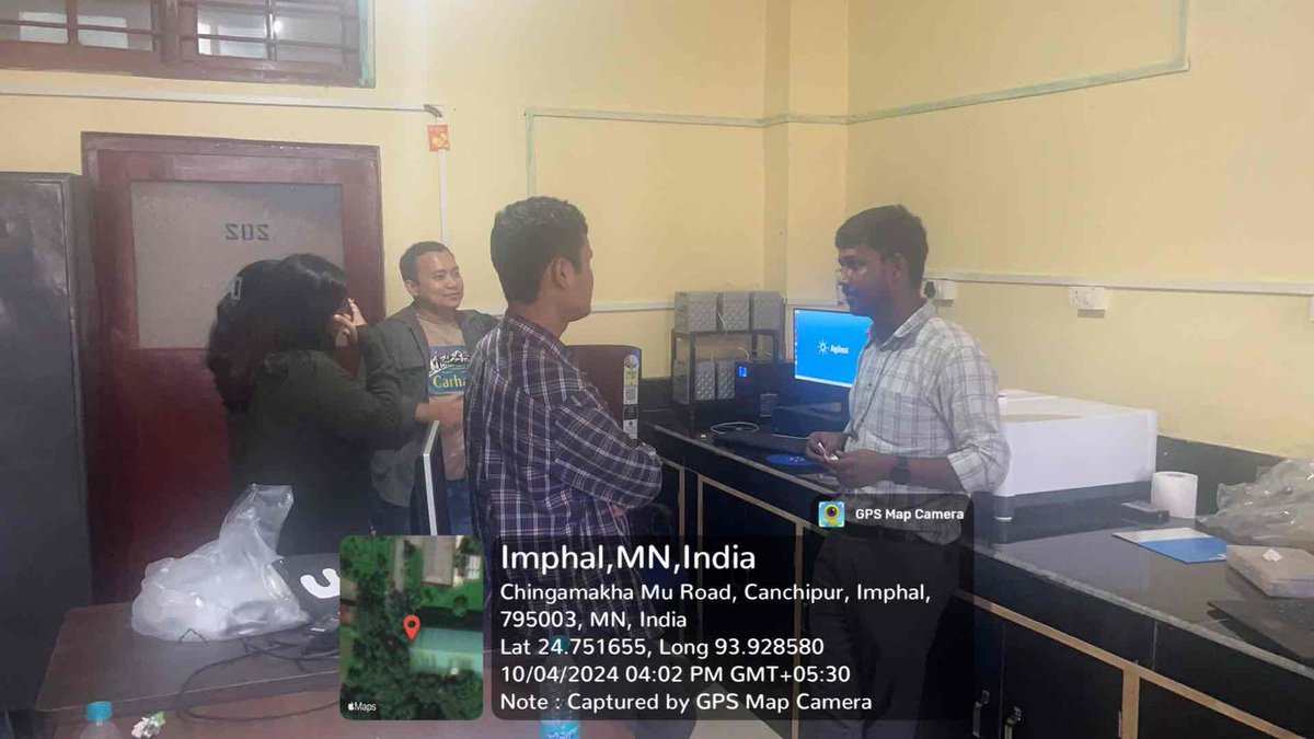 SuprEmeLab23's tweet photo. Installation of Aligent Fluorescence Spectrophotometer at SuprEme Materials Laboratory, Department of Chemistry, Manipur University. This instrument is a part of the ongoing project funded by @serbonline.Special thanks to @ManipurUniverse for providing all the required assistance https://t.co/5h5gEN26eD