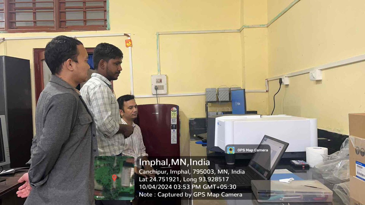 SuprEmeLab23's tweet photo. Installation of Aligent Fluorescence Spectrophotometer at SuprEme Materials Laboratory, Department of Chemistry, Manipur University. This instrument is a part of the ongoing project funded by @serbonline.Special thanks to @ManipurUniverse for providing all the required assistance https://t.co/5h5gEN26eD