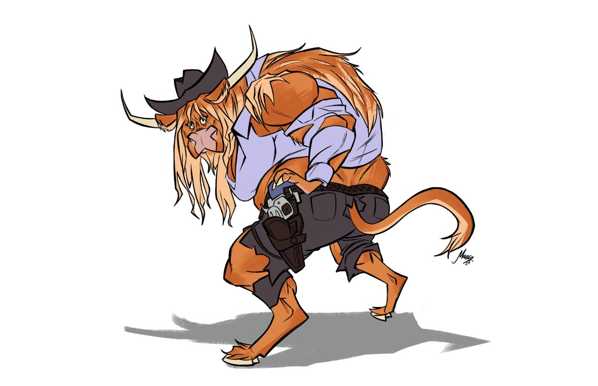 meza0411's tweet image. Highland Cattle Day 5 
#Weretober2024 #weretober