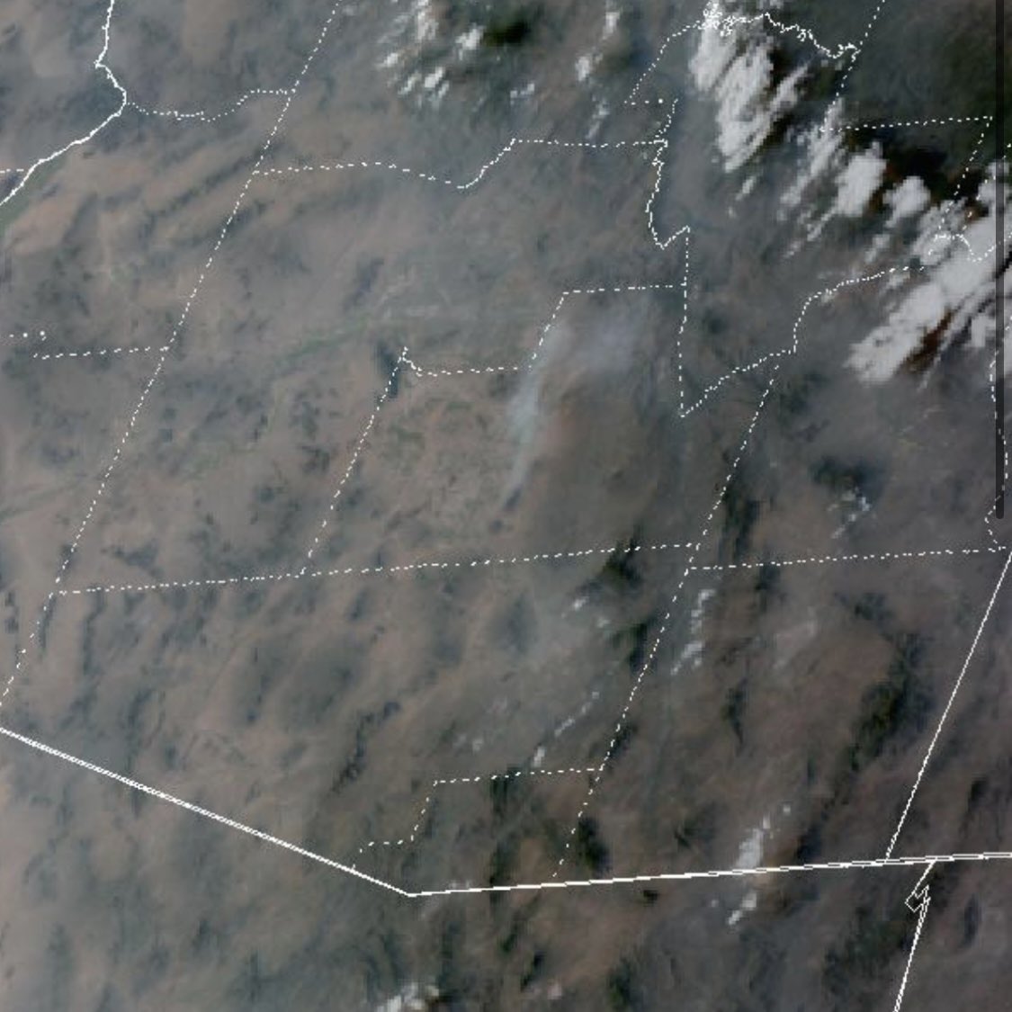 JohnBarentine's tweet photo. Smoke from the #WhitlowFire is drifting south and visible on our northwest horizon in Tucson. https://t.co/yLep2e0pV4