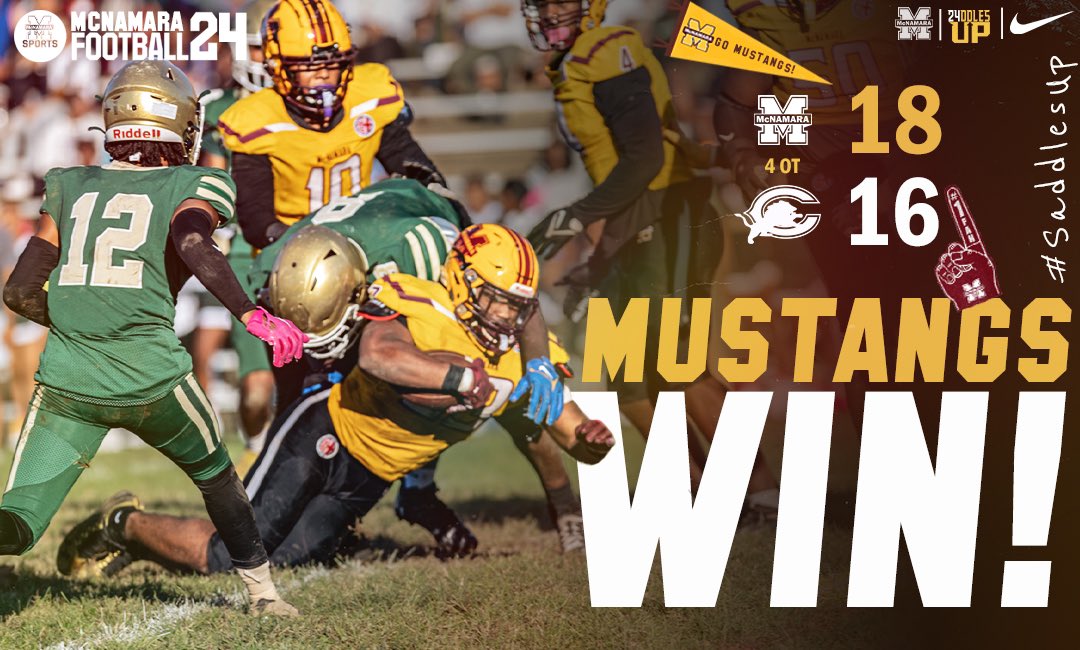 Final score from Collins Field

🐎 18 - 16 🦁 quadruple OT

#SaddlesUp | #StangSzn24

🎨📸 <a href="/coachE_Calhoun/">Erica Calhoun</a>