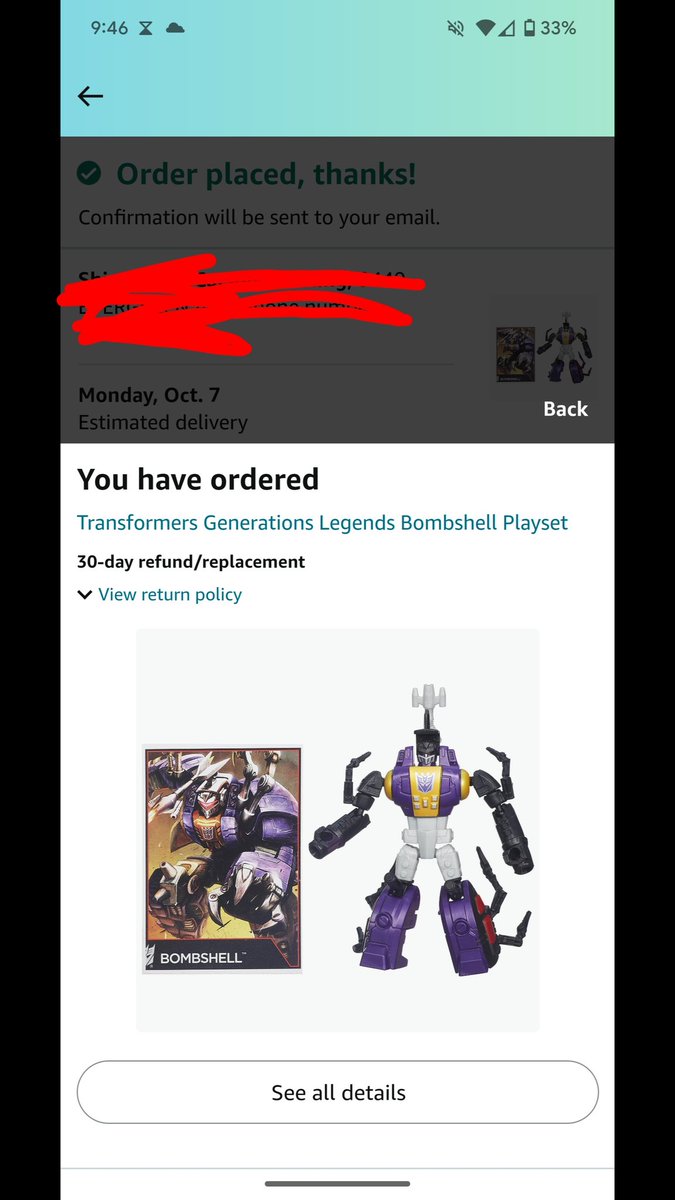 BugsterCarson's tweet image. A purchase has been made