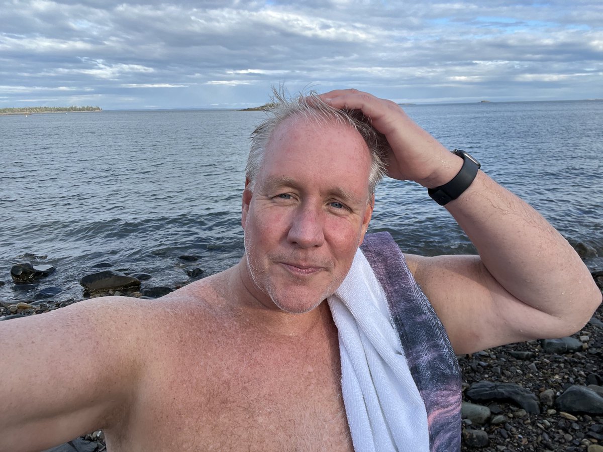 If I’m swimming in 57° water in Maine you’re damn right I’m going to post about it.  
#OwlsHead