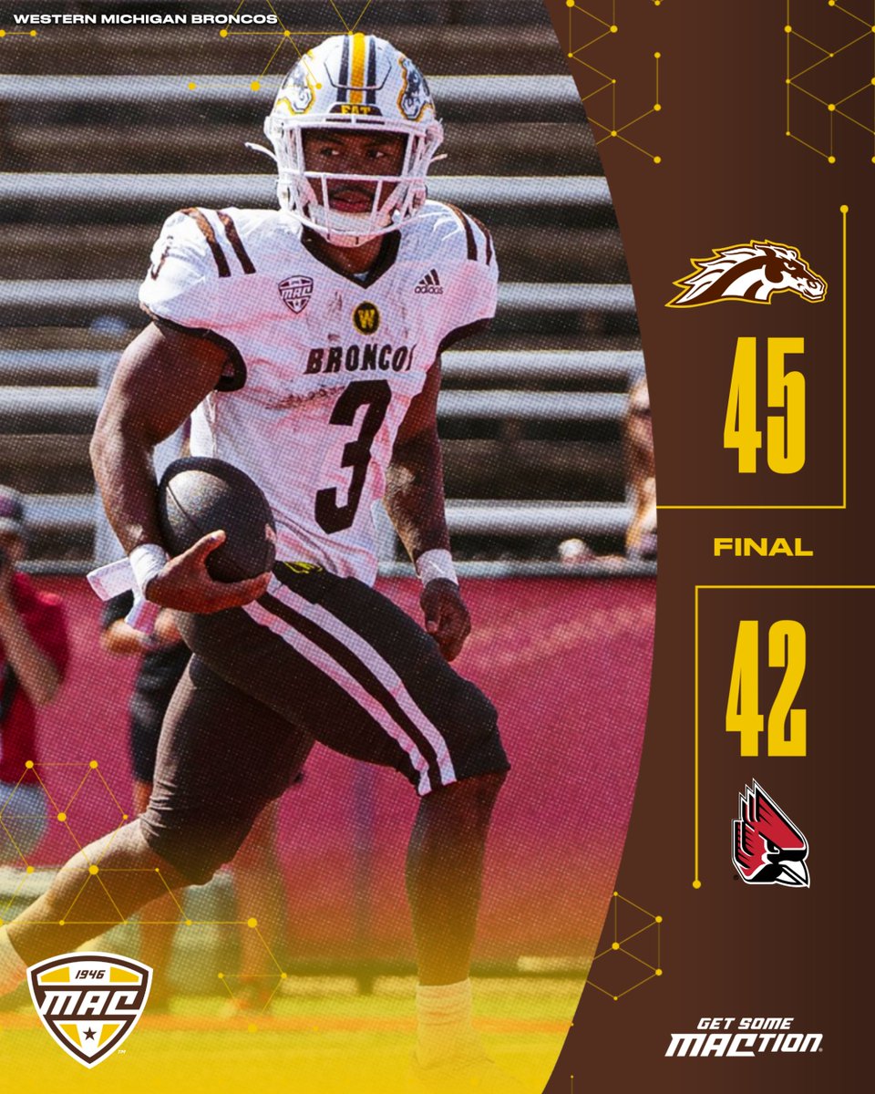 MACSports's tweet photo. The Broncos open conference play with a road dub! 🐎

@WMU_Football | #MACtion https://t.co/lgWB1pgxZW