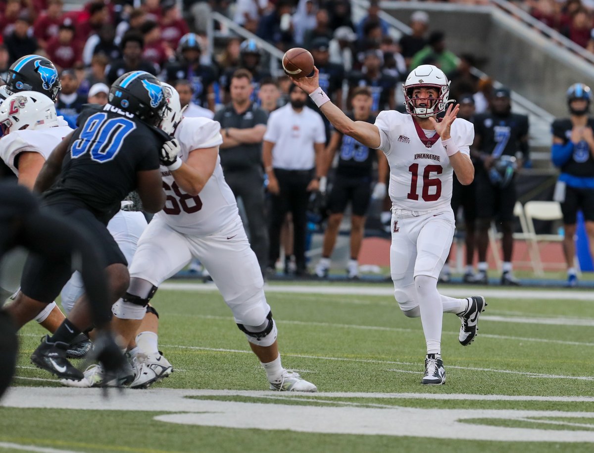 Keith Groller (@keithgroller) on Twitter photo PHEW! THEY NEEDED THIS
<a href="/LafColFootball/">Lafayette Football</a> wins its Patriot League opener, 28-23, at Fordham. Leopards 3-2 & are home for next 3 starting with Georgetown next Sat. Dean DeNobile threw 3 TD passes -- 1 each to <a href="/LIBERTYATHCLUB/">LIBERTYATHLETICCLUB</a> grad Dallas Holmes & ex-<a href="/ACCHSVikings/">ACCHS</a> star Ethan Hosak. PHEW! THEY NEEDED THIS
<a href="/LafColFootball/">Lafayette Football</a> wins its Patriot League opener, 28-23, at Fordham. Leopards 3-2 & are home for next 3 starting with Georgetown next Sat. Dean DeNobile threw 3 TD passes -- 1 each to <a href="/LIBERTYATHCLUB/">LIBERTYATHLETICCLUB</a> grad Dallas Holmes & ex-<a href="/ACCHSVikings/">ACCHS</a> star Ethan Hosak.