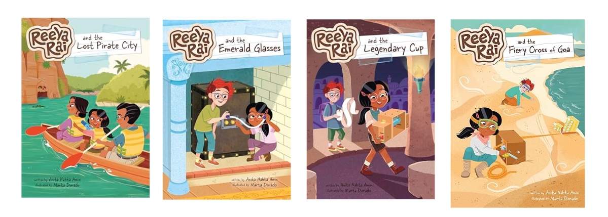 Anita Amin (@anitaaminkidlit) on Twitter photo Reeya Rai and the gang visit Madagascar, France, Turkey, and Namibia in four new adventures coming out Jan 2025 - available for preorder now wherever chapter books are sold! I love the beautiful bright covers by Marta Dorado.
<a href="/CapstonePub/">Capstone 📚 💻 🌈</a>
#Archaeology #STEM #History #kidlit Reeya Rai and the gang visit Madagascar, France, Turkey, and Namibia in four new adventures coming out Jan 2025 - available for preorder now wherever chapter books are sold! I love the beautiful bright covers by Marta Dorado.
<a href="/CapstonePub/">Capstone 📚 💻 🌈</a>
#Archaeology #STEM #History #kidlit