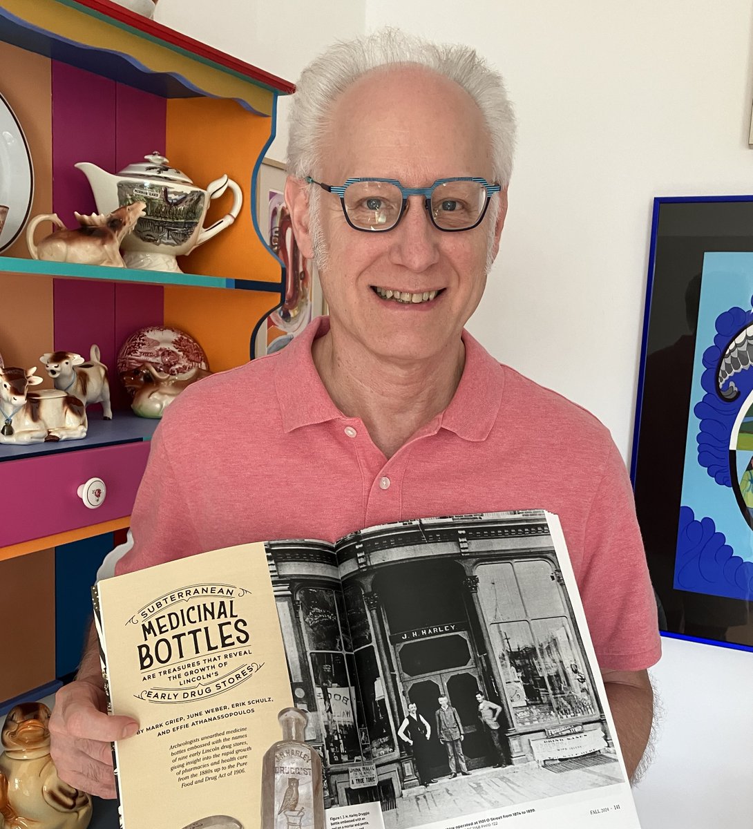 My 2nd paper in Nebr Hist mag just came out “Subterranean Medicine Bottles Are Treasures that Reveal the Growth of Lincoln’s Early Drug Stores” Check out the bottle with an owl.

Collab. with Effie Athanassopoulos from UNL Anthro. to describe items uncovered during campus renovs