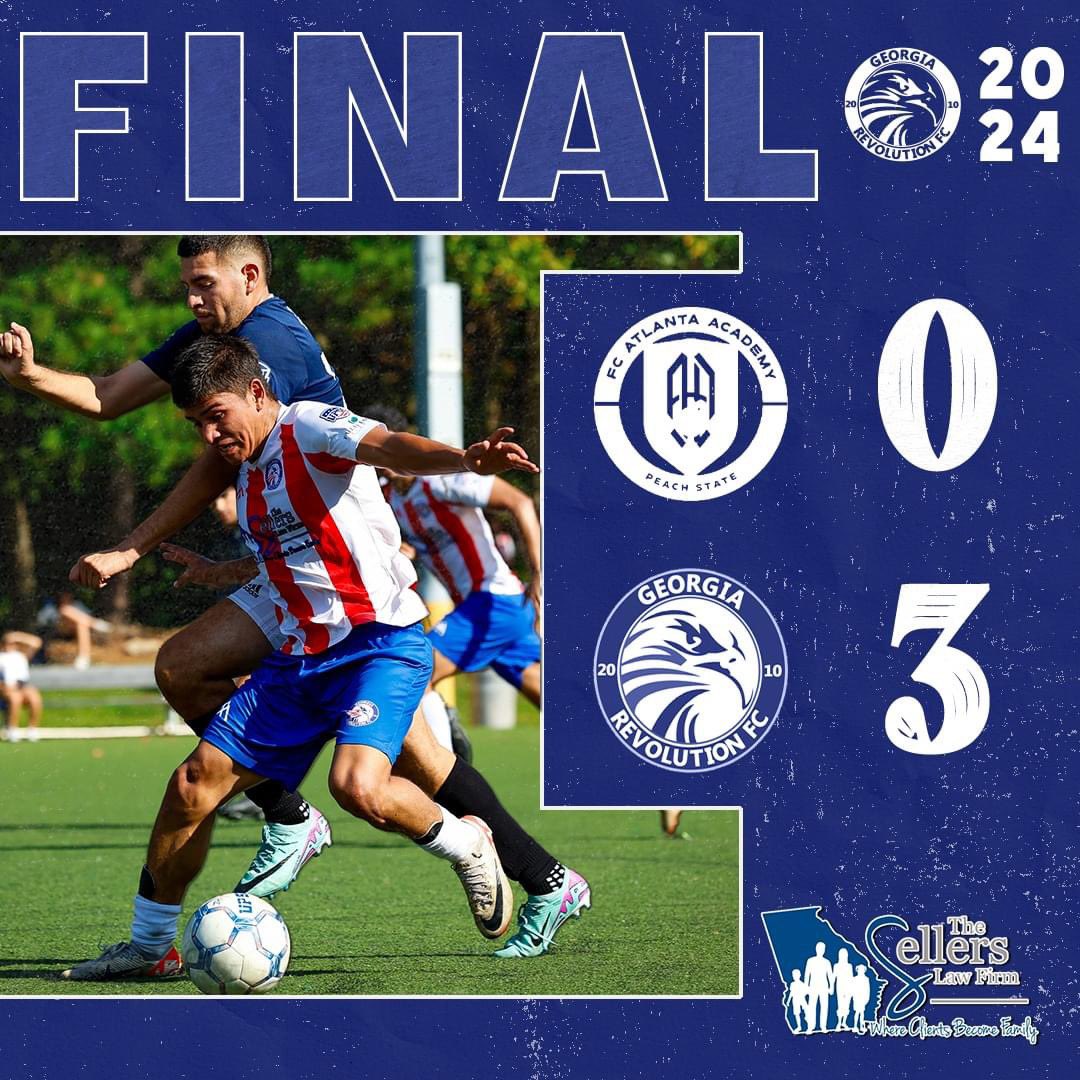 Ga_Revolution's tweet photo. FINAL | Another +3 on the road 💪 Goals by Newman, Charles, and Smokowicz! #OurRevolution 🦅⚽ #UpTheRevs 🔴⚪🔵 (📸:@click_sport23 ) https://t.co/4kjBq8dsC8