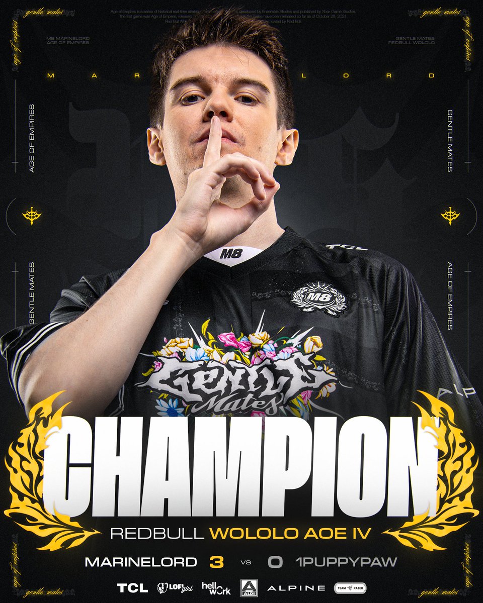 gentlemates's tweet photo. CHAMPION DU REDBULL WOLOLO !!! #M8WIN 

Tout simplement le boss final d'Age of Empires IV https://t.co/BgS4yiaMve