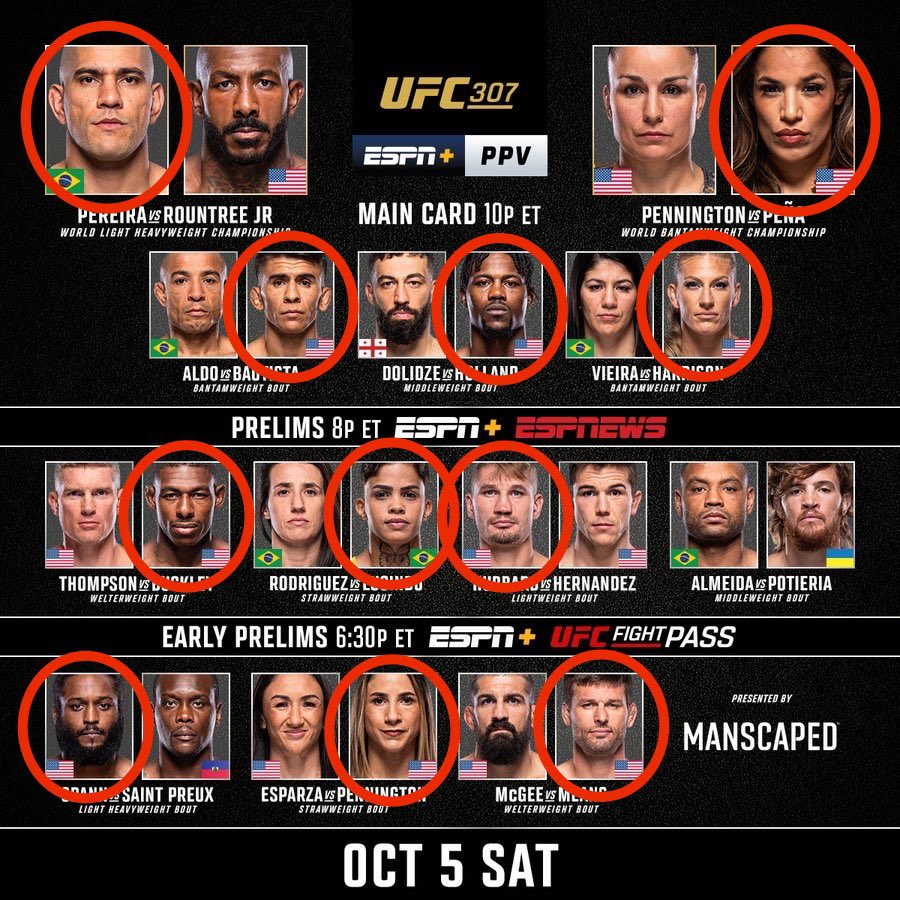 PFP_Podcast's tweet photo. UFC 307 Predictions:

#UFC307 #UFC #MMA https://t.co/s8OMa0FnCj