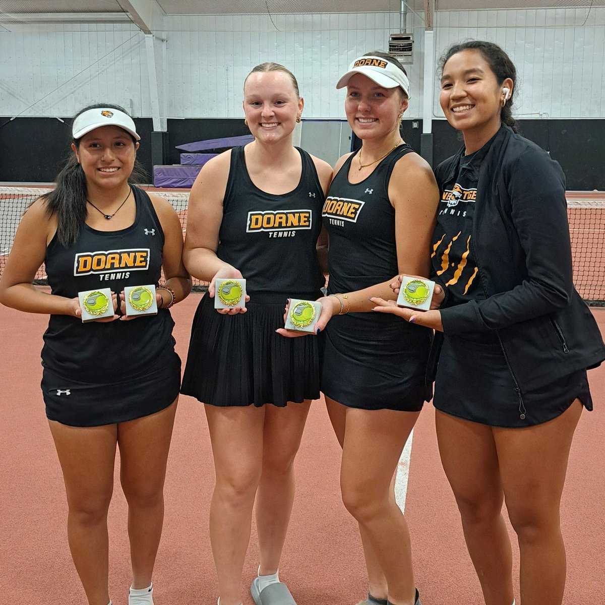 #DoaneWTennis at Hastings Invite

Maria Purizaca - Flight A singles champion
Grace Schroller - Flight B singles champion
Kat Johnson - Flight C singles champion

Liz Calderon/Purizaca - doubles champion