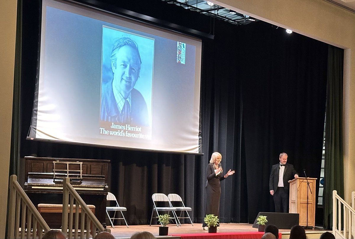 Rosie Page, daughter of James Herriot, talks about the incredible work of <a href="/HHHomecare/">Herriot Hospice Homecare</a>, and how Herriot’s name helps funnel support to this important charity. 

At the 25th anniversary of the World of @JamesHerriot in Thirsk. A very special evening. A joy. A force for good