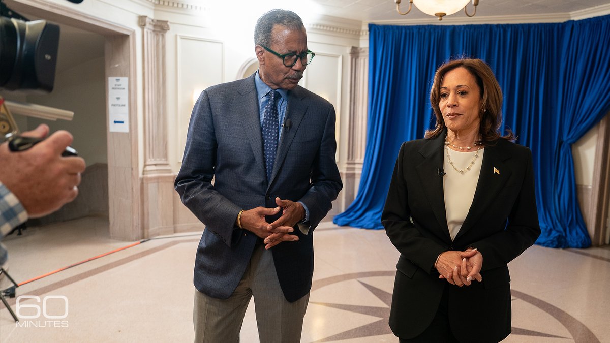 Monday, on a special election edition of 60 Minutes: Bill Whitaker sits down with Vice President Kamala Harris and Governor Tim Walz as the race for the White House enters its final month.

The Republican ticket declined 60 Minutes' interview request, after initially accepting.