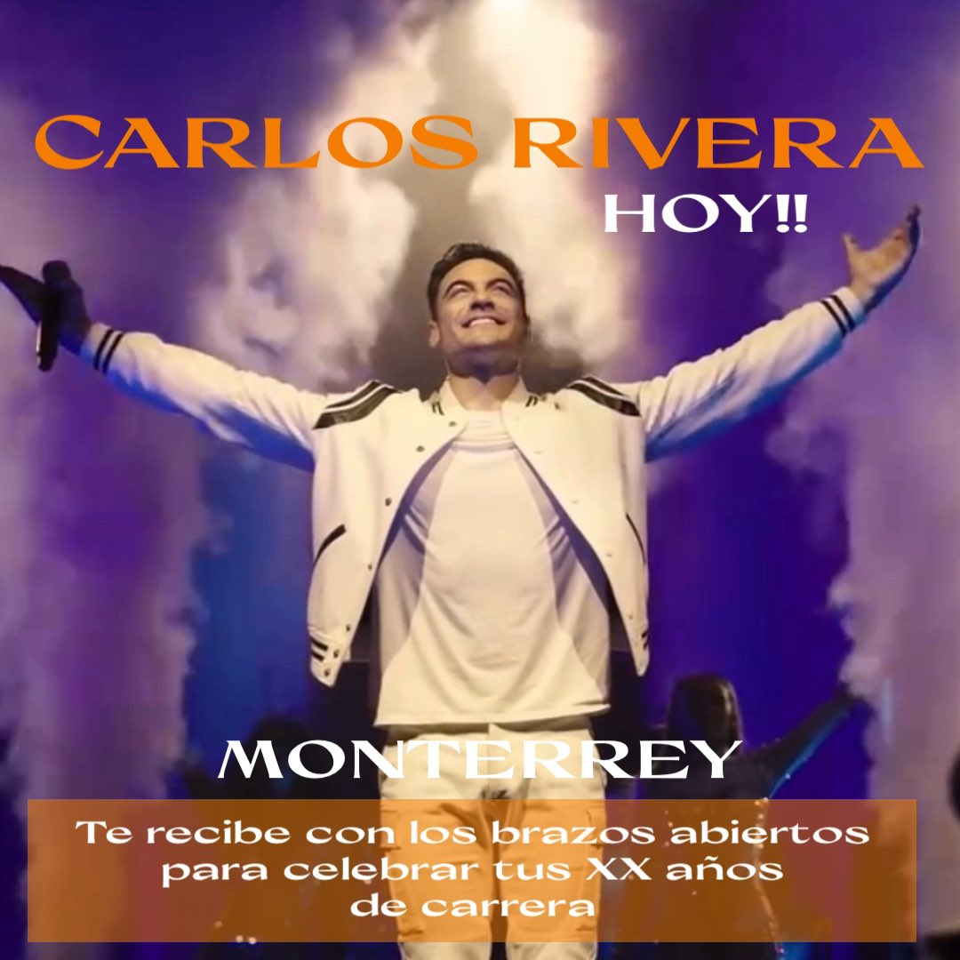 CR_CReandoS's tweet image. Monterrey te recibe con los brazos abiertos @_CarlosRivera 
Esta noche celebramos tus XX años de carrera🧡🧡🧡🧡🧡🧡🧡 
en la @ArenaMtyOficial 
#carlosxx👑 #carlosriveraxx