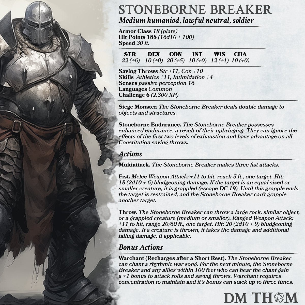 Meet the Stoneborne Breaker from the Stoneborne Compendium! 🪨💀

Get the full compendium here: gamedesignerthom.ca/store/p/the-st…

#DnD #homebrew #worldbuilding