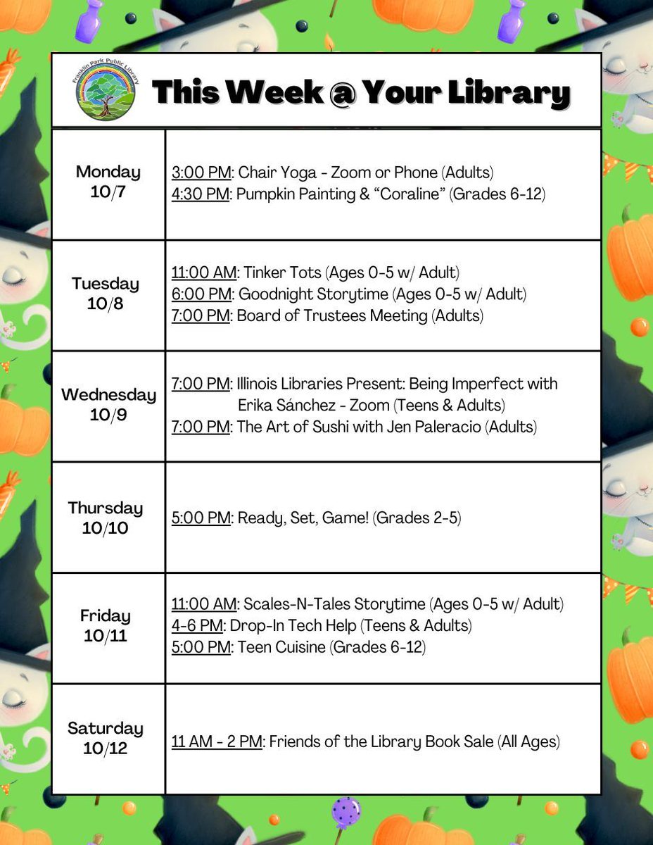 Here’s what’s happening next week at your library! Visit our website for more information: fppld.org.