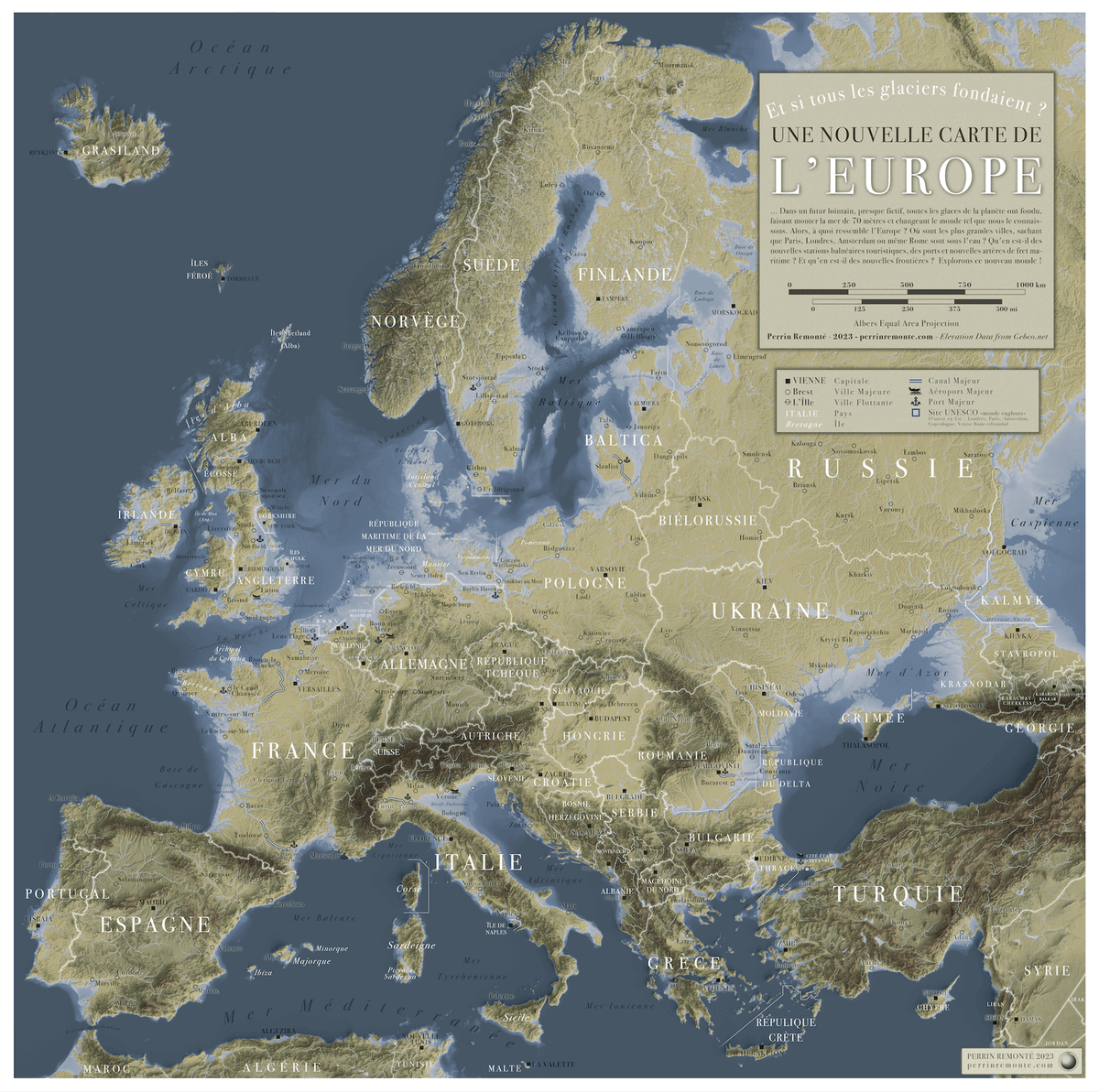 BrilliantMaps's tweet photo. Map of Europe: What if all the glaciers melted?

credit: @PerrinRemonte

https://t.co/MMeBSnimEE https://t.co/jy3pUE43ZF
