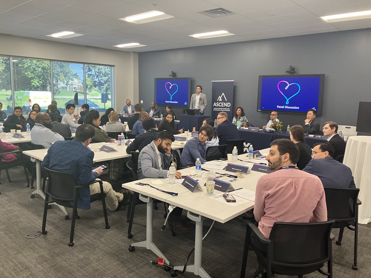 CVRx_Barostim's tweet photo. That's a wrap on day 1 of the #ASCENDHF Fellows Summit! It was jam packed with didactic presentations, discussions, and interactive sessions. Thanks to the ASCEND Course Directors (@shelleyhallmd, @JeffTeuteberg, MD, @AHajduczok, MD), Faculty (@RichaGuptaMD, Brian Howard, MD, @nyravalmd, @PeterEckmanMD, @echungMD) and Fellows for a productive and engaging day.