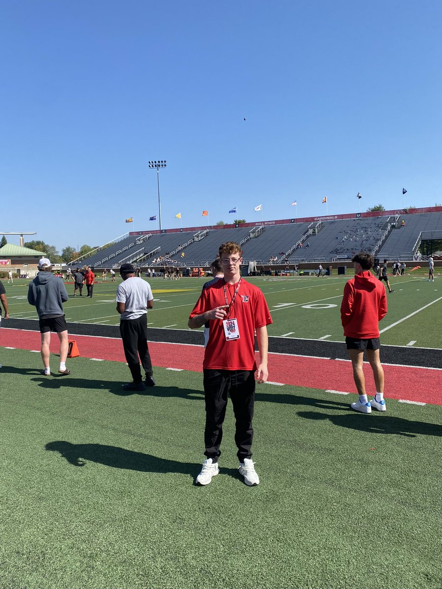 Had a great time at Ball state today. Thank you <a href="/CoachShaqV/">Shaq Vann</a> for the invite. <a href="/RochonBrian/">Brian Rochon</a> <a href="/allen_feigel/">Coach Feigel</a>