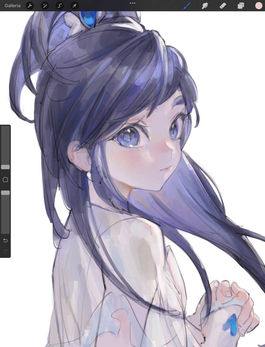 foxykirart's tweet image. honoka wip 💙