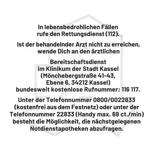 #LORENZ #Baunatal #Medikamente #AvorOrt #Apotheke #Notdienst

Wir haben heute Notdienst.

Neue Apotheke 
Heinrich-Nordhoff-Str. 7
34225 Baunatal

Werden wichtige Medikamente benötigt, sind wir von Samstag (06.10..24) bis Sonntagmorgen (07.10.24) 9:00 Uhr durchgehend erreichbar.