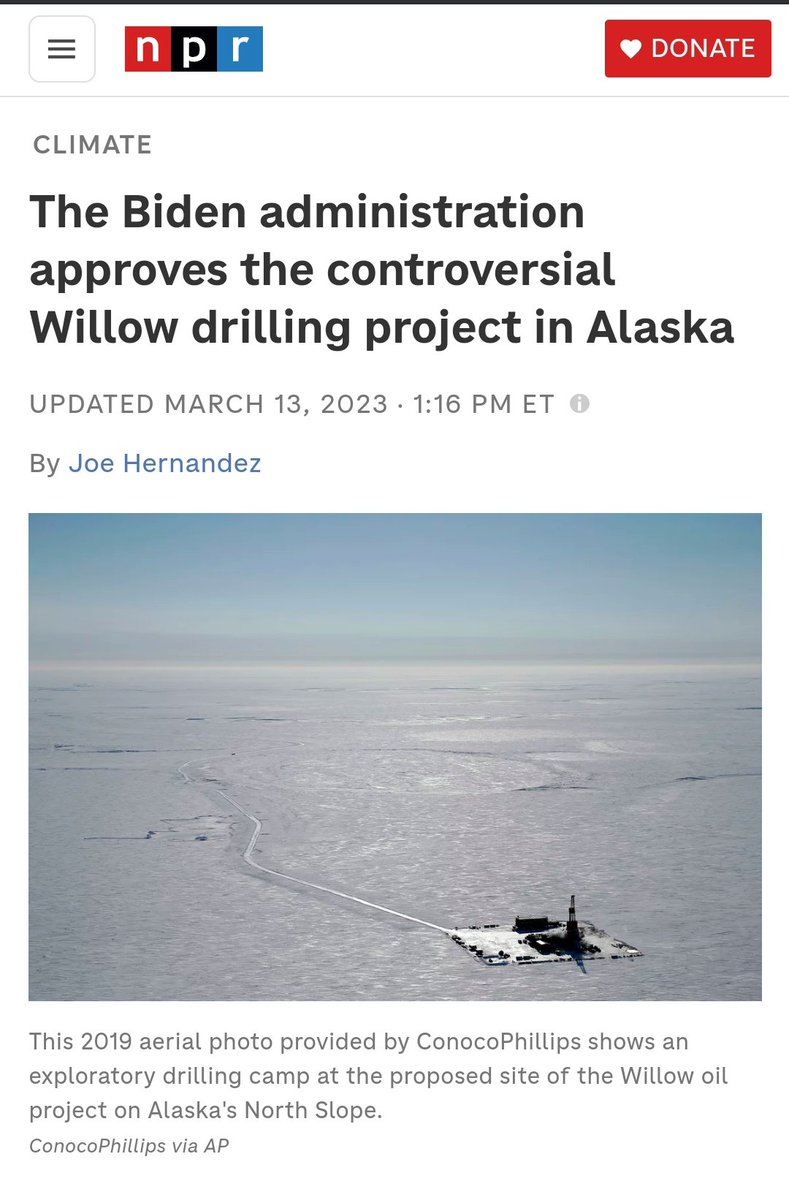 ChinasCanada's tweet photo. @JoeBiden and the @ENERGY gave @COP_Alaska the #WillowProject he's letting a CHINESE COMPANY CONTROLLED BY THE Communist Party of China drill on the Alaskan National Petroleum Reserve to the tune of 180,000 barrels a day Mr @YinZP365 seems to me Sir, while he might be slapping your face in public he's rubbing your c Oc K behind closed doors seems to me Sir, you're getting your money's worth no ?
@MAGA__Patriot @armsparts2 @magafuture @MAGAWINS_2024 @TRUMP_ARMY_ @TrumpWin24 @weezyL1954 @maga2024cosmo @realDonaldTrump @bennyjohnson @HouseGOP @RepMoolenaar @hongkongishere @NoCCPGenocide @CcpDown115708 @No_More_China @PatriotXV11 @RedBloodedMagaa @GillsDonte86743 @MAGAKaiden @MagaKathy @LatinosMaga2020