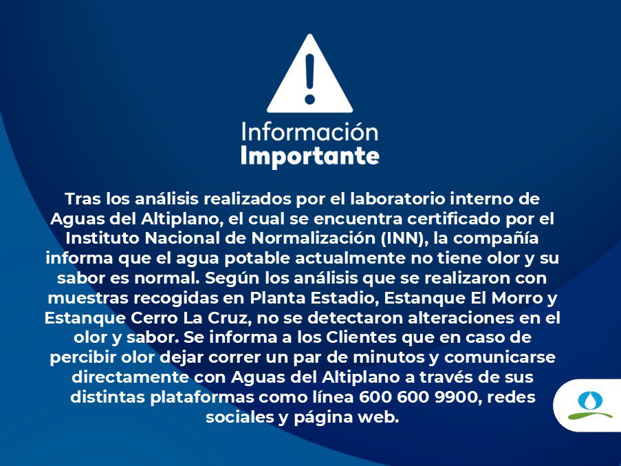 aguasaltiplano's tweet photo. #Arica. Atención. https://t.co/TuhIaUXuWO